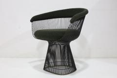 Warren Platner Warren Platner for Knoll Bronze Frame Dining Chairs in Deep Green Boucle - 4779106