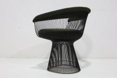 Warren Platner Warren Platner for Knoll Bronze Frame Dining Chairs in Deep Green Boucle - 4779108