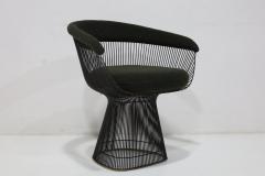 Warren Platner Warren Platner for Knoll Bronze Frame Dining Chairs in Deep Green Boucle - 4779111