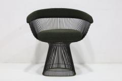 Warren Platner Warren Platner for Knoll Bronze Frame Dining Chairs in Deep Green Boucle - 4779112