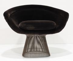 Warren Platner Warren Platner for Knoll Bronze Frame Lounge Chair in Holly Hunt Mohair - 3539285