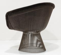 Warren Platner Warren Platner for Knoll Bronze Frame Lounge Chair in Holly Hunt Mohair - 3539290