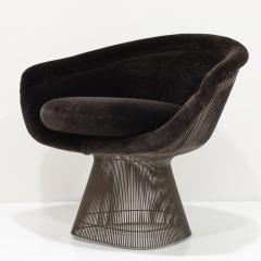 Warren Platner Warren Platner for Knoll Bronze Frame Lounge Chair in Holly Hunt Mohair - 3539291