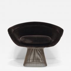 Warren Platner Warren Platner for Knoll Bronze Frame Lounge Chair in Holly Hunt Mohair - 3540239