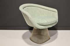 Warren Platner Warren Platner for Knoll Lounge Chair in Green Woven Fabric - 2390870