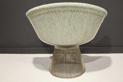 Warren Platner Warren Platner for Knoll Lounge Chair in Green Woven Fabric - 2390871