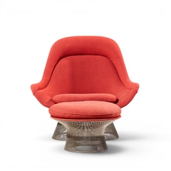 Warren Platner Warren Platner for Knoll Mid Century Easy Lounge Chair and Ottoman - 4712904