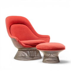 Warren Platner Warren Platner for Knoll Mid Century Easy Lounge Chair and Ottoman - 4712905