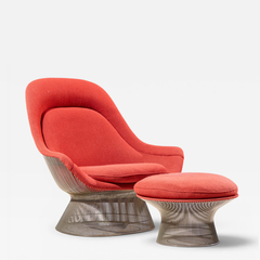Warren Platner Warren Platner for Knoll Mid Century Easy Lounge Chair and Ottoman - 4714499