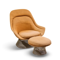 Warren Platner Warren Platner for Knoll Mid Century Easy Lounge Chair and Ottoman - 4739388