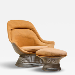 Warren Platner Warren Platner for Knoll Mid Century Easy Lounge Chair and Ottoman - 4739532