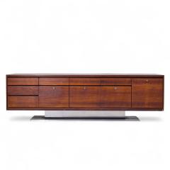 Warren Platner Warren Platner for Lehigh Leopold Mid Century Rosewood Stainless Steel Credenza - 4216965