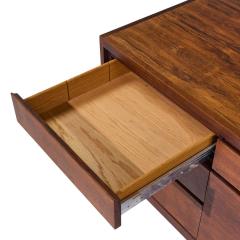 Warren Platner Warren Platner for Lehigh Leopold Mid Century Rosewood Stainless Steel Credenza - 4216967