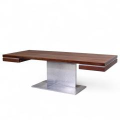 Warren Platner Warren Platner for Lehigh Leopold Mid Century Rosewood and Chrome Executive Desk - 4218771