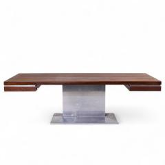 Warren Platner Warren Platner for Lehigh Leopold Mid Century Rosewood and Chrome Executive Desk - 4218774