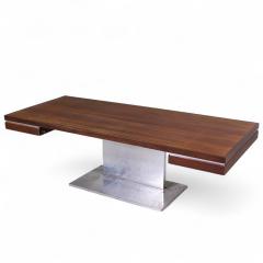 Warren Platner Warren Platner for Lehigh Leopold Mid Century Rosewood and Chrome Executive Desk - 4218777