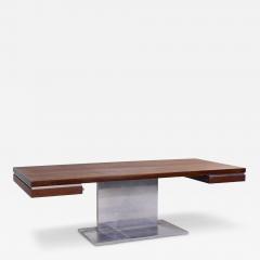 Warren Platner Warren Platner for Lehigh Leopold Mid Century Rosewood and Chrome Executive Desk - 4219162