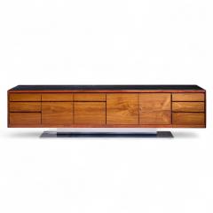 Warren Platner Warren Platner for Lehigh Leopold Mid Century Rosewood and Leather Top Credenza - 4410689
