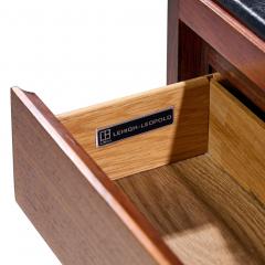 Warren Platner Warren Platner for Lehigh Leopold Mid Century Rosewood and Leather Top Credenza - 4410696