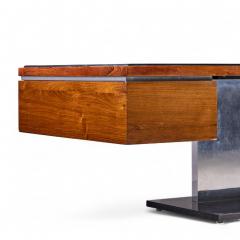 Warren Platner Warren Platner for Lehigh Leopold Rosewood Leather and Granite Executive Desk - 4410569