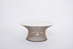 Warren Platner White reupholstered vintage Mid century ottoman by Warren Platner for Knoll - 3389025