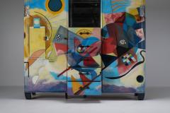 Wassily Kandinsky Art Deco Buffet Painted In The Style Of Kandinsky 1980s - 1940765