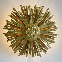 Water Gilded Chapel Sunburst Flush Light - 3039790