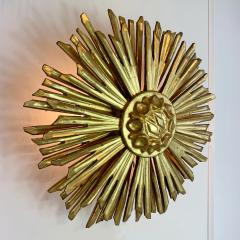 Water Gilded Chapel Sunburst Flush Light - 3039791