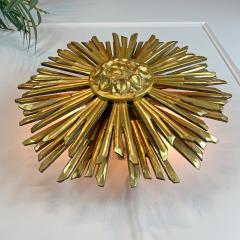 Water Gilded Chapel Sunburst Flush Light - 3039792