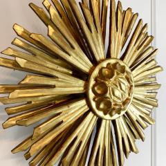 Water Gilded Chapel Sunburst Flush Light - 3039794