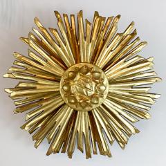 Water Gilded Chapel Sunburst Flush Light - 3039797
