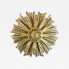Water Gilded Chapel Sunburst Flush Light - 3044780