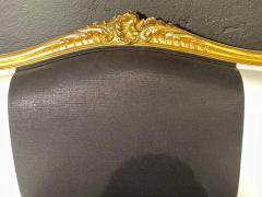 Water Gilt French Settee Sofa or Loveseat One of a Compatible Pair 1930s - 2491056