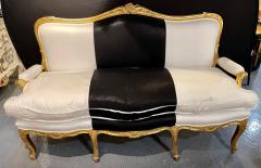 Water Gilt French Settee Sofa or Loveseat One of a Compatible Pair 1930s - 2491071