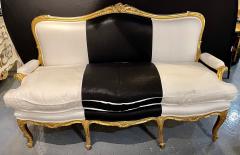Water Gilt French Settee Sofa or Loveseat One of a Compatible Pair 1930s - 2955463