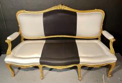 Water Gilt French Settee Sofa or Loveseat One of a Compatible Pair 1930s - 2955468
