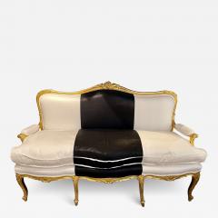 Water Gilt French Settee Sofa or Loveseat One of a Compatible Pair 1930s - 2963617