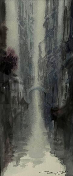 Watercolor Painting of Venetian Canal - 4388175