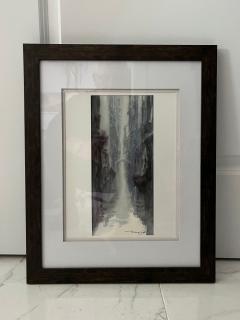 Watercolor Painting of Venetian Canal - 4388195