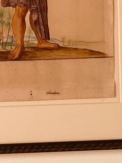 Watercolor of Indonesian Aristocrat 19th Century - 2685309