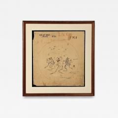 Watercolor of Three Frogs England circa 1860 - 4290631