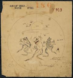 Watercolor of Three Frogs England circa 1860 - 4290633