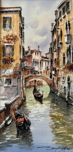 Watercolor of Venice by Noted Artist Bonazzon - 4621943