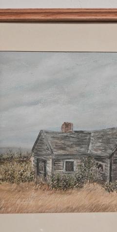 Watercolor of a Rustic Cabin U S A circa 1975 - 4576784
