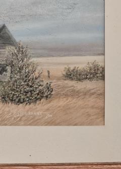 Watercolor of a Rustic Cabin U S A circa 1975 - 4576785