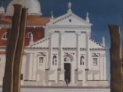 Watercolor on Paper Chiesa di San Maggiore Venice signed Michael Dunlavey - 1301724