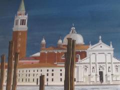 Watercolor on Paper Chiesa di San Maggiore Venice signed Michael Dunlavey - 1301734