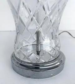 Waterford Crystal Cut Crystal Table Lamps Chrome Bases Waterford Crystal Ireland Attributed - 3925030