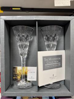 Waterford Crystal Pair of NIB Waterford Crystal The Millennium Collection - 4292876