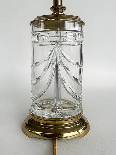 Waterford Crystal Waterford Cut Crystal Overture Lamps Polished Brass Shades Pair - 4621306